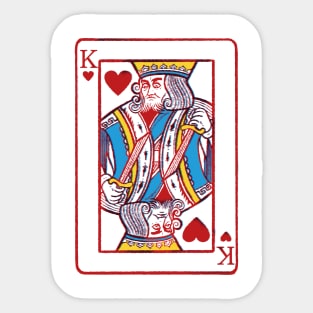 King of hearts cards Sticker